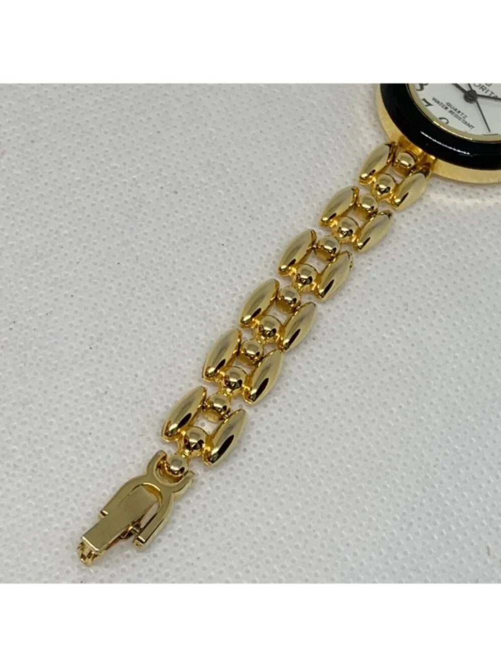 vintage Morita gold tone 18k electro plated women watch 26mm size 6.5” running